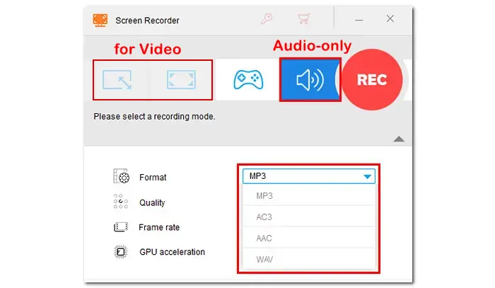 Select a Recording Mode