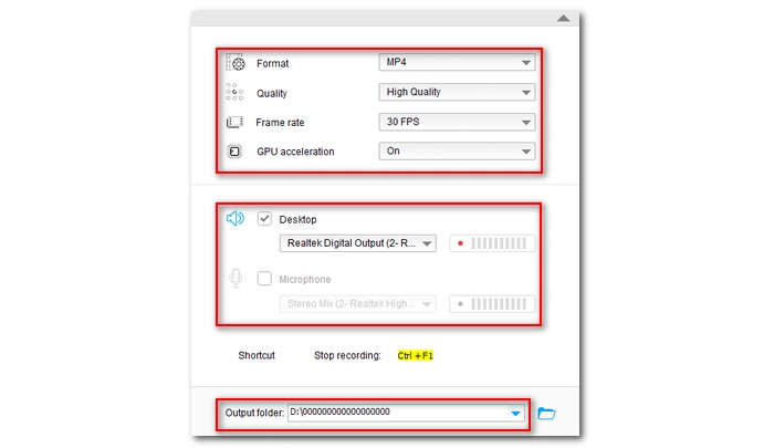 Adjust Recording Settings