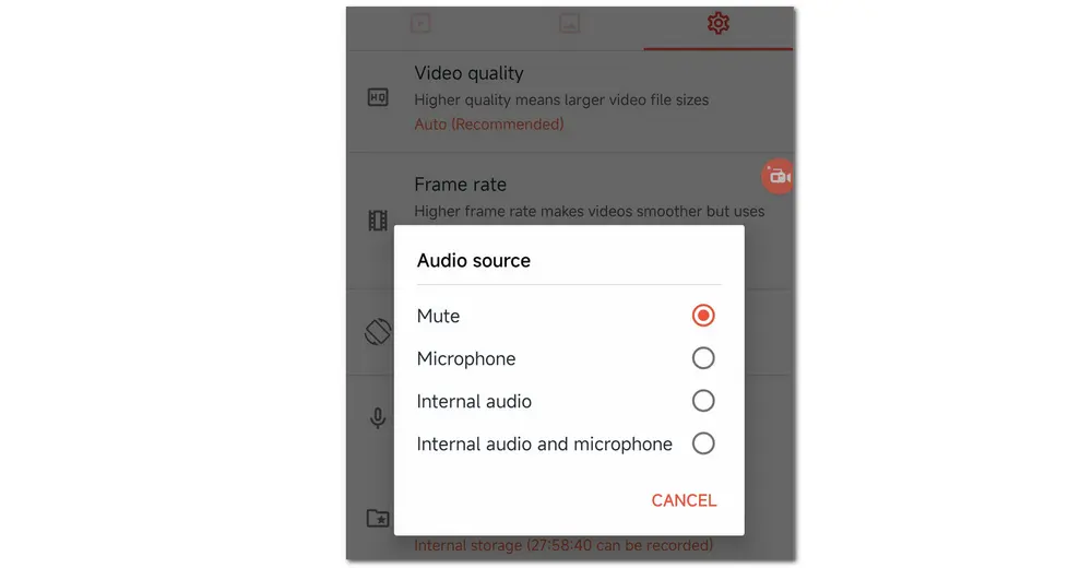 How to Record a Video without Sound on Android