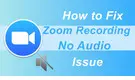 Zoom Recording No Audio