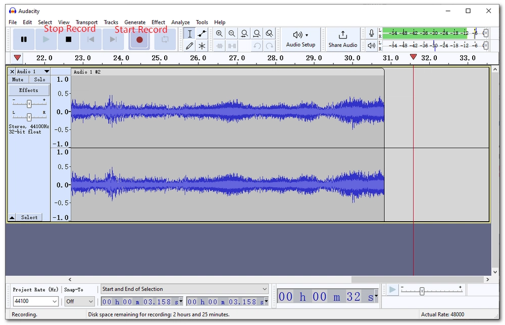 Record Audio in Windows 10 with Audacity