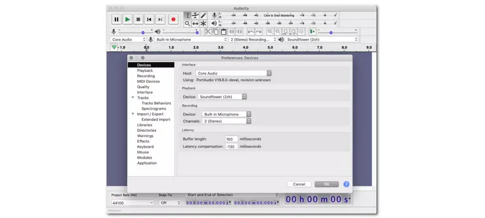 Audacity Record Audio on Mac