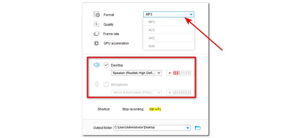 Customize Recording Settings