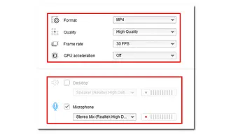 Change Recording Settings