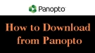 Download Panopto Videos