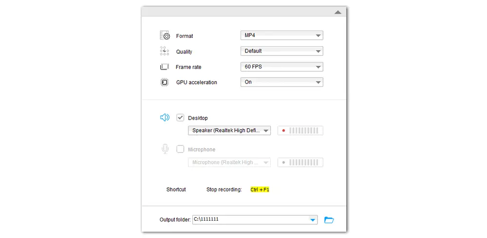 Output Settings