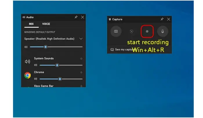 Record Screen on Windows with Game Bar