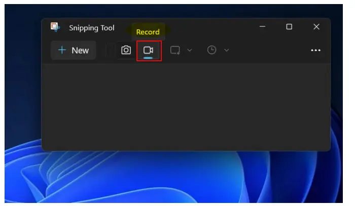 Record Screen with Snipping Tool 