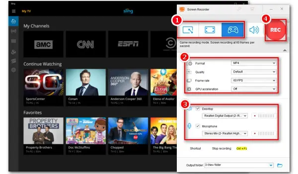 How to Record Sling TV on PC