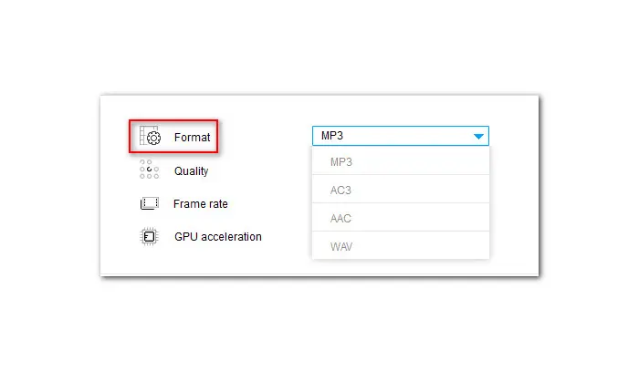 Choose A Preferred Audio Format