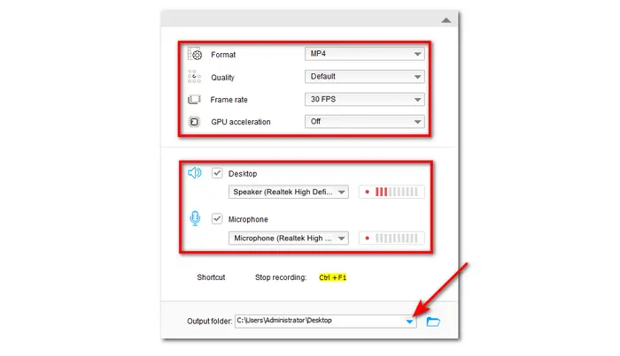 Customize Recording Settings