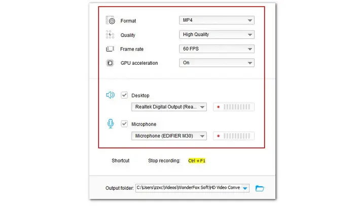 Adjust Recording Settings