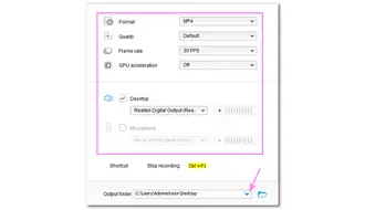 Adjust Recording Settings