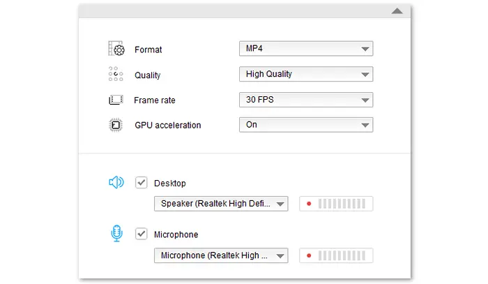 Change Recording Settings