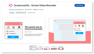 Add Screencastify to Chrome