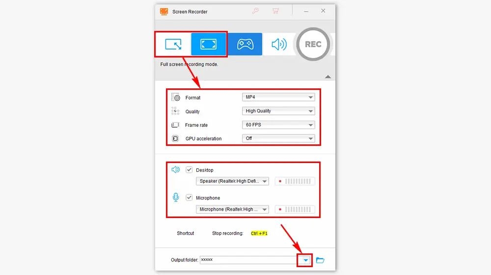 Customize Recording Settings