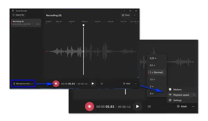 Native Voice Recorder for Windows 11