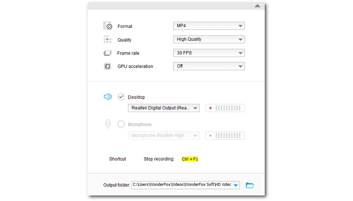 Set Recording Settings