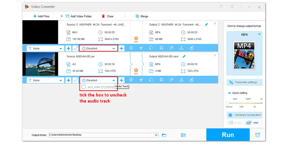 Remove Audio from Video