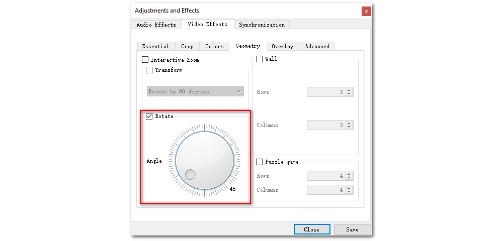 Rotate Video to Custom Degrees