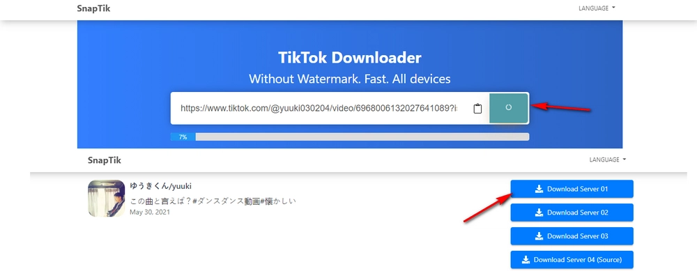 Save TikTok without watermark