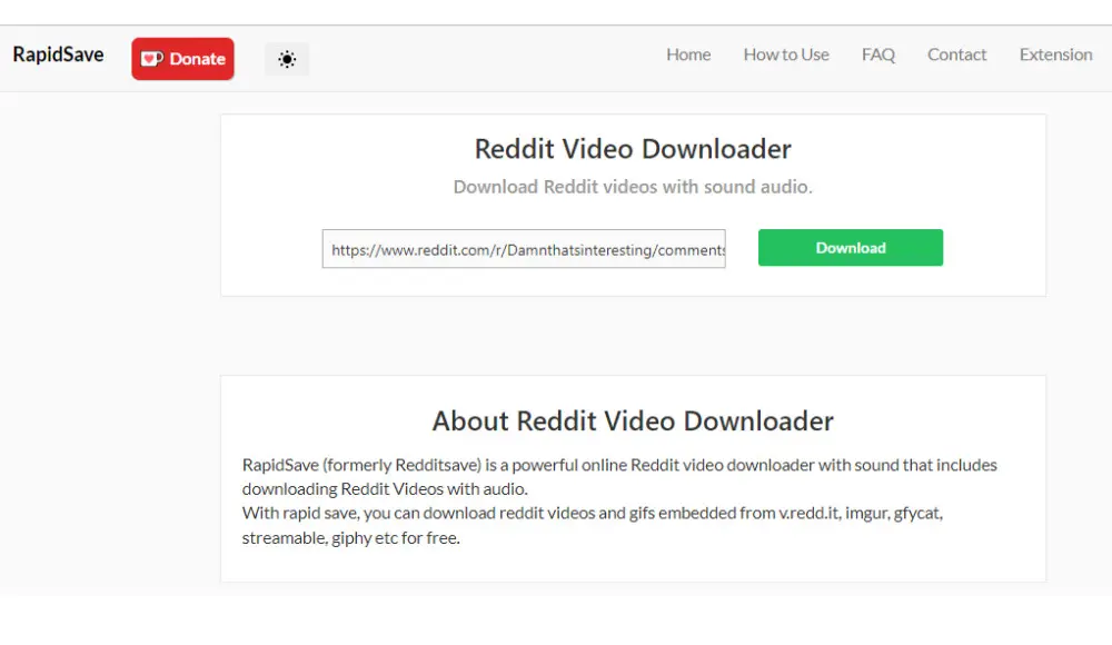 Save a Video on Reddit via Online