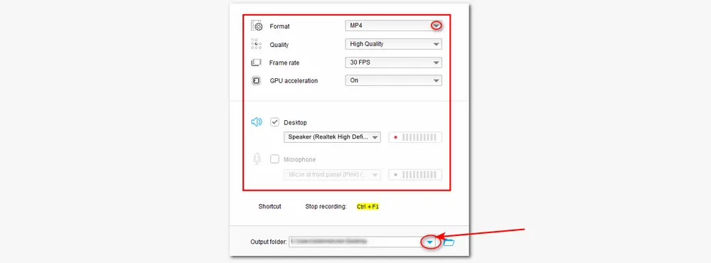 Modify Recording Settings