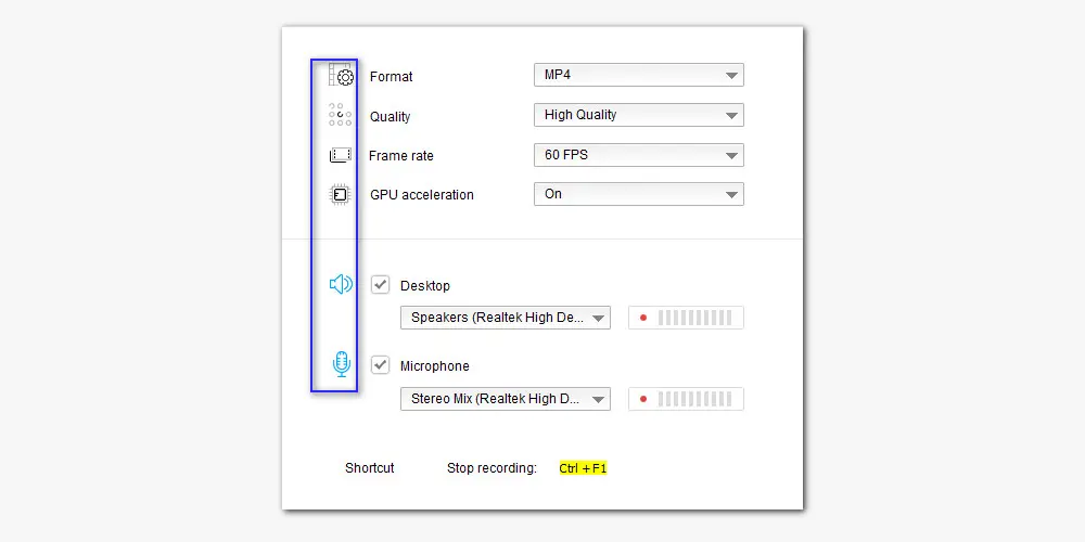 Set Recording Parameters