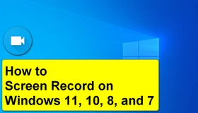 Screen Record on Windows