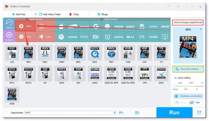 Pick Output Format