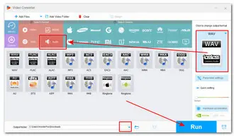 Select an Output Format and Export