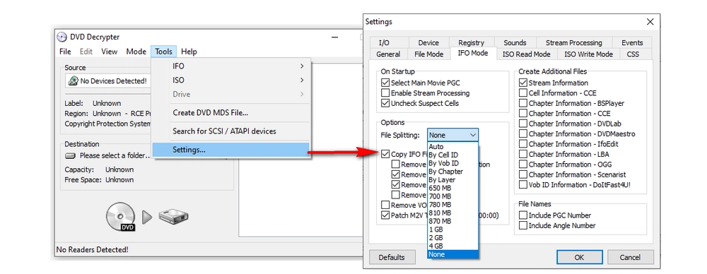 DVD Descrypter Settings  