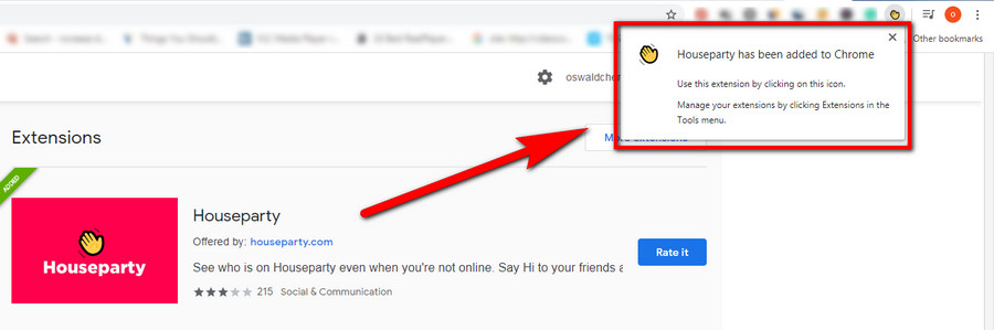 Houseparty added to Chrome 