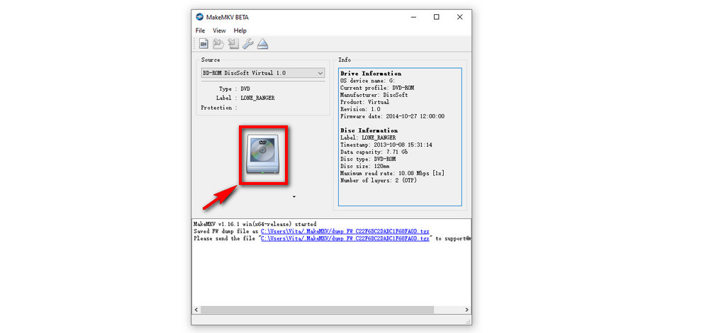 Detect disc information