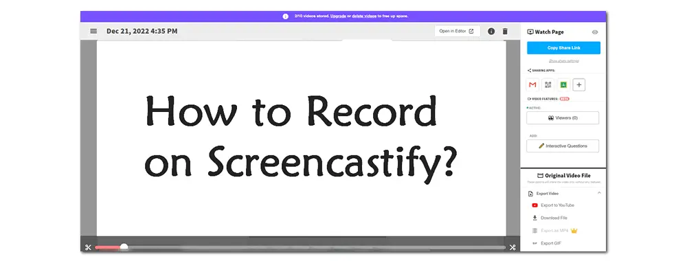 How to Record Using Screencastify