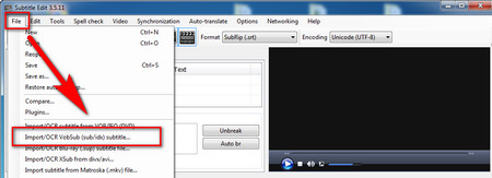 Import VobSub subtitles