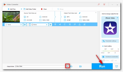 Convert AVI video to iMovie format