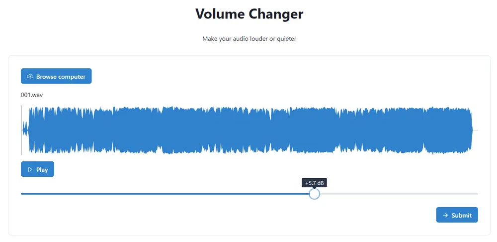 WAV Volume Increaser Online