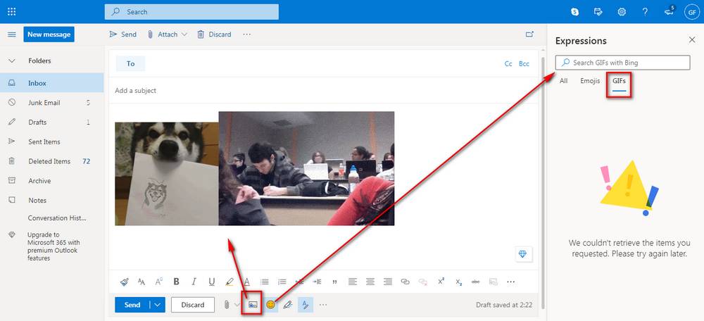 How to Insert GIF into Outlook Email