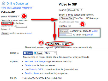 Converting Instagram to GIF Online