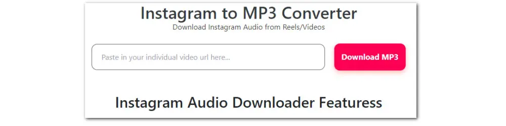 Online Instagram to MP3 Downloader