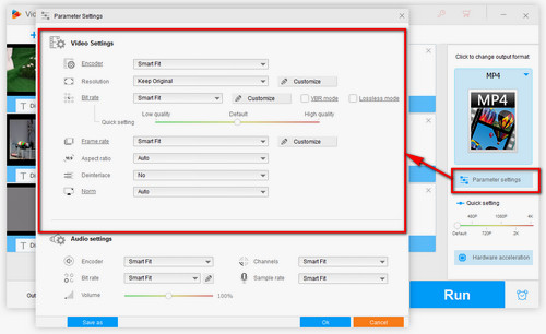 Modify the Video Parameters