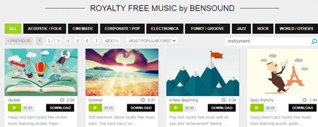 Instrumental Music Download from Bensound