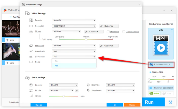 Enable Deinterlace Option