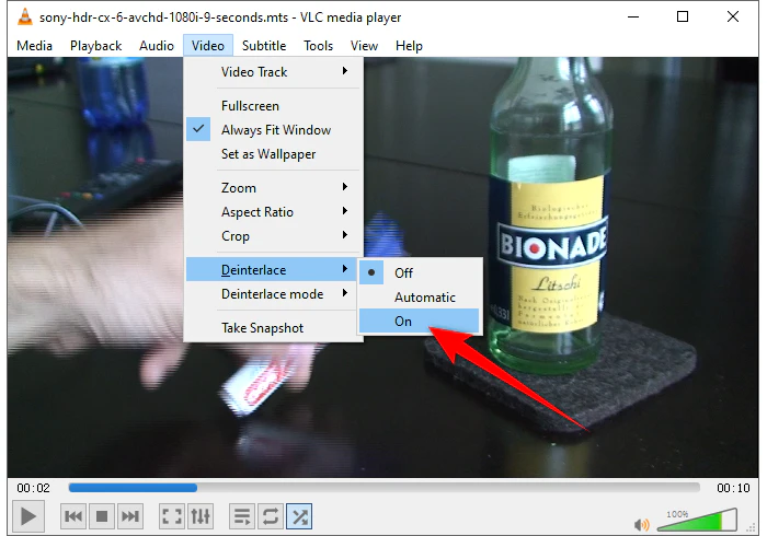 Video Deinterlace in VLC