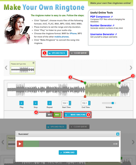 Convert ringtone online