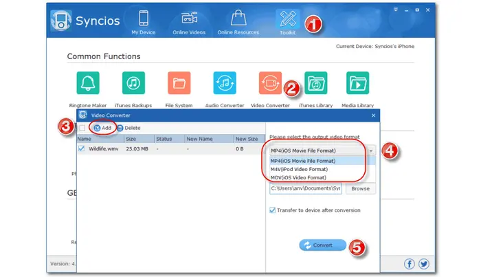 Syncios iPod Video Converter