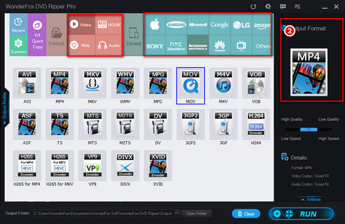 Select an Output Format