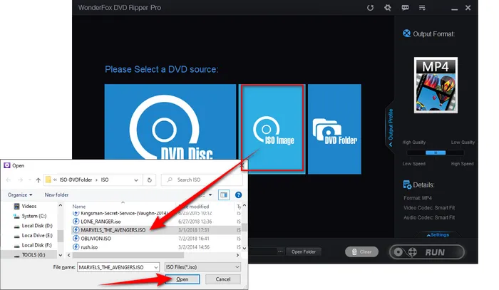 Import a DVD ISO Image