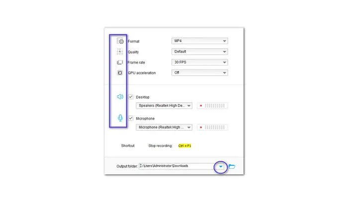 Adjust Recording Settings